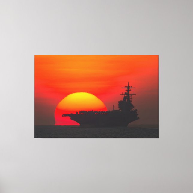 US AIRCRAFT CARRIER – CVN-77 40x60 Canvas Print (Front)