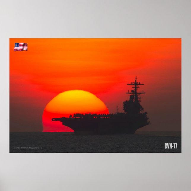 US AIRCRAFT CARRIER – CVN-77 POSTER (Front)
