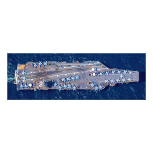 US AIRCRAFT CARRIER - CVN 78 (48x16 inch) Photo Print