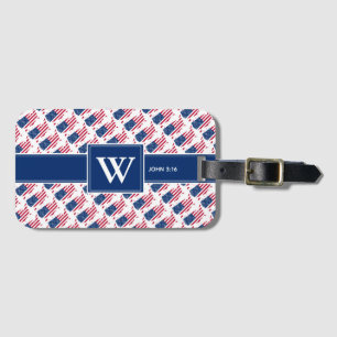 US AMERICA Christian Monogram Luggage Luggage Tag