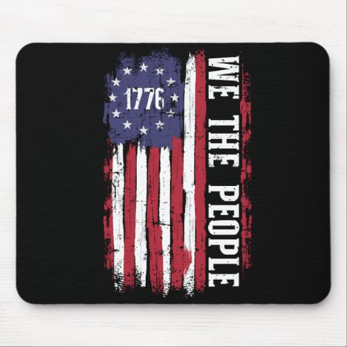 US American flag 1776 we people independence day Mouse Pad