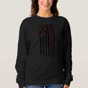 Us American Flag Achalasia Awareness Sweatshirt