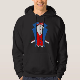 US American Flag and Patriotic tuxedo costume Hoodie
