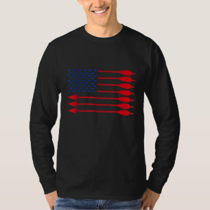 Us American Flag Archery Arrows Hunting Fathers D T-Shirt