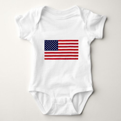 US _ American Flag Baby Bodysuit