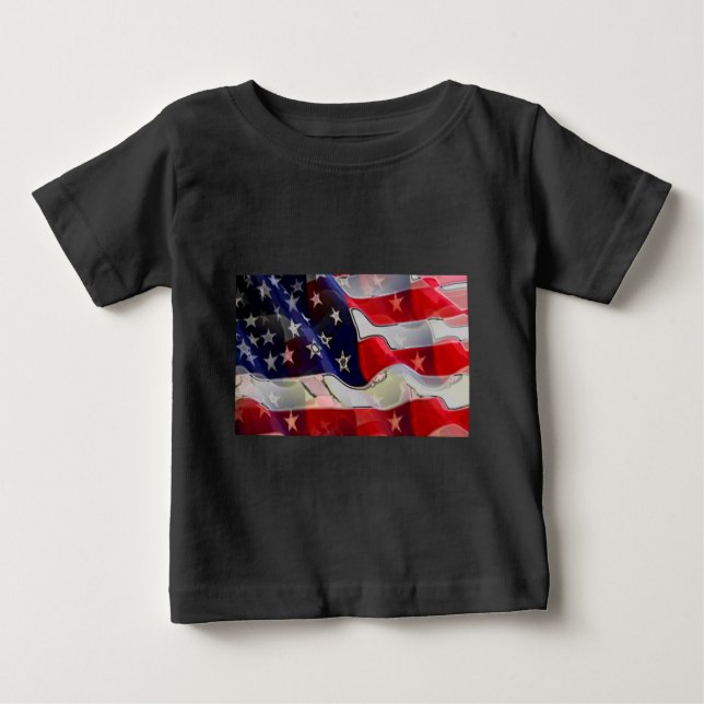 US American Flag Baby T-Shirt (Front)