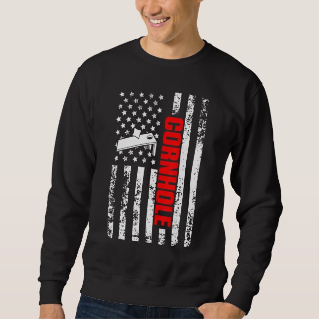 US American Flag Bean Bags Outdoor Sports Patrioti Sweatshirt (Front)