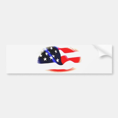 US American Flag Bumper Sticker