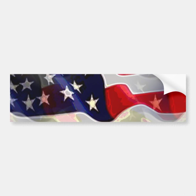 US American Flag Bumper Sticker (Front)