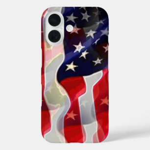 US American Flag iPhone 16 Case