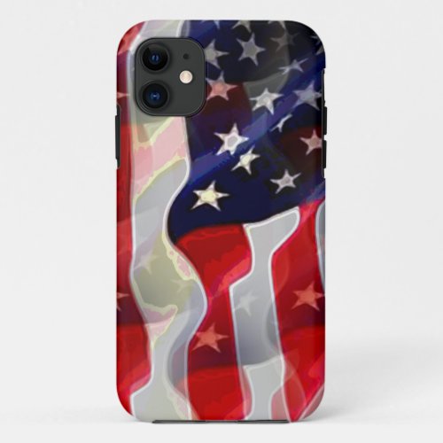 US American Flag iPhone 11 Case