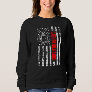 US American Flag Cue Sports Patriotic Carom Billia Sweatshirt