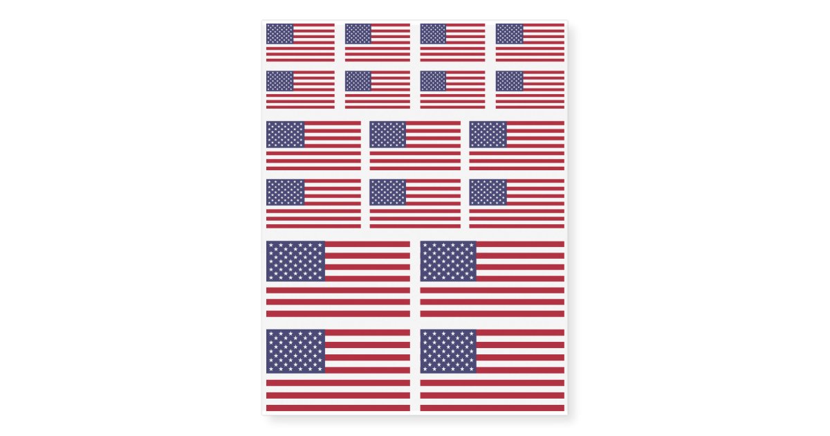 US AMERICAN FLAG | CUSTOM TEMPORARY TATTOOS | Zazzle.com