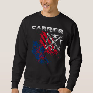 Us American Flag Farrier Heartbeat Blacksmith Hors Sweatshirt