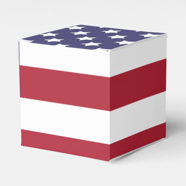 US American Flag Favor Boxes (Front Side)