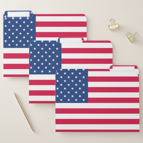US  American Flag File Folder