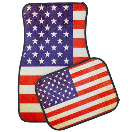 US American flag graphic art patterned car mats