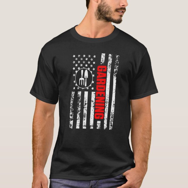 US American Flag Hobby at your House Patriotic Gar T-Shirt (Front)