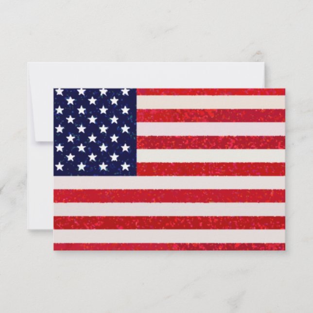 US - American Flag Invitation (Front)