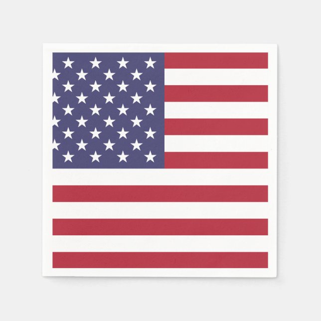 US AMERICAN FLAG | PAPER NAPKIN (Front)
