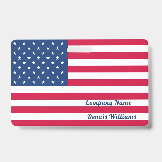 US / American Flag | Personalized Badge (Front)