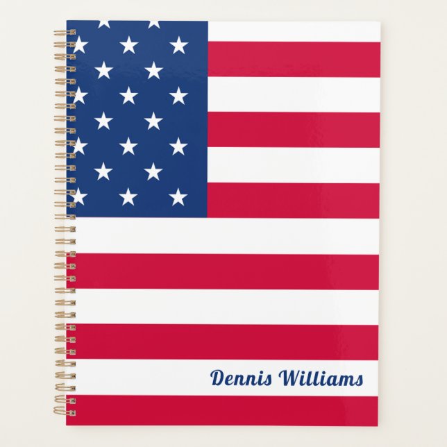 US / American Flag | Personalized Planner (Front)