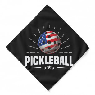 US American Flag Pickleball Player Bandana