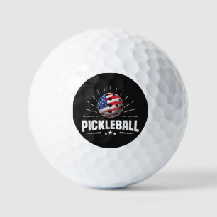 US American Flag Pickleball Player Golf Balls