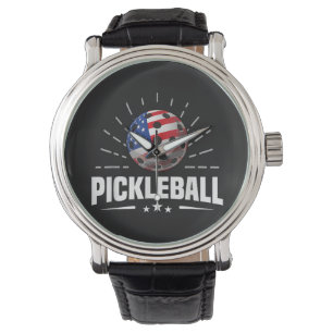 US American Flag Pickleball Player Watch