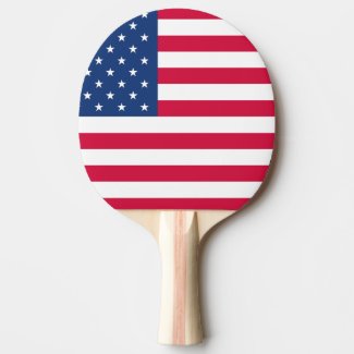US / American Flag Ping Pong Paddle