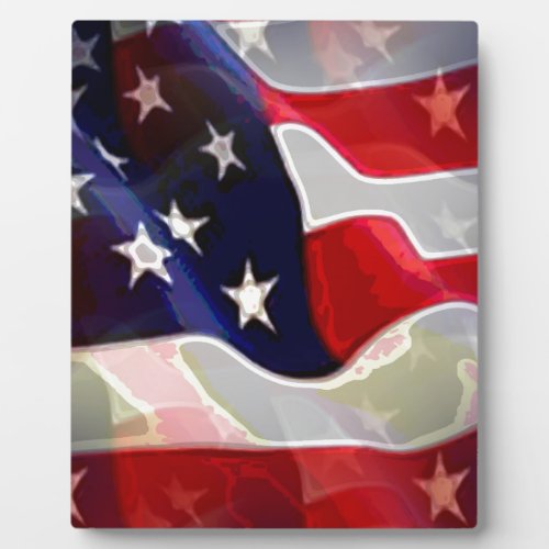 US American Flag Plaque