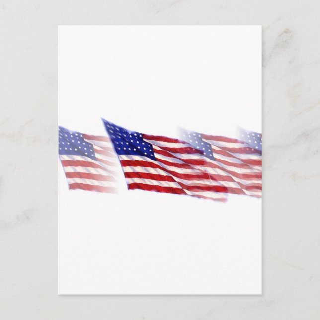 US - American Flag Postcard (Front)