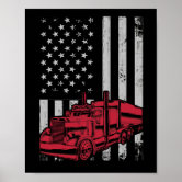 American Flag Semi Truck Driver Gifts Truck Lovers Trucker - Truck Driver -  Tapestry