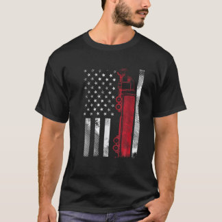 US American Flag Semi Truck Driver 18 Wheeler Truc T-Shirt