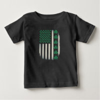 US American Flag Shamrocks St Patricks Day America
