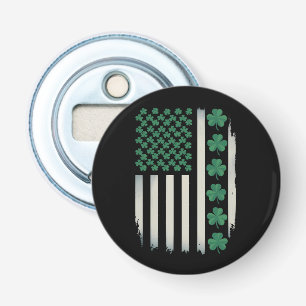 US American Flag Shamrocks St Patricks Day America Bottle Opener