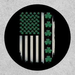 US American Flag Shamrocks St Patricks Day America Patch