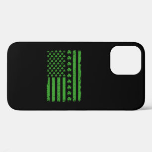 US American Flag Shamrocks St Patricks day iPhone 12 Case