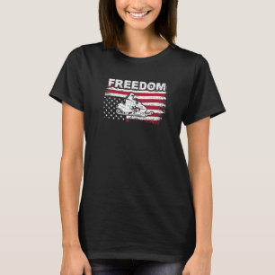 Us American Flag Snowmobiling Freedom Extreme Wint T-Shirt