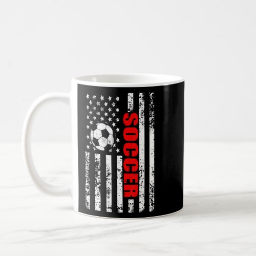 US American Flag Soccer Patriotic Soccer  Coffee Mug