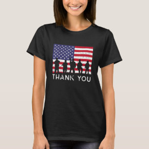 Us American Flag Soldiers Thank You Memorial Day P T-Shirt