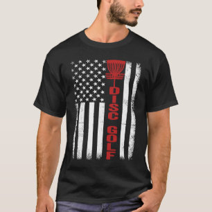 US American Flag Sports Patriotic Disc Golf T-Shirt