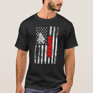 US American Flag Sports Patriotic Hapkido Premium T-Shirt