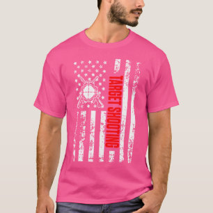 Us American Flag Sports Patriotic Target Shooting T-Shirt