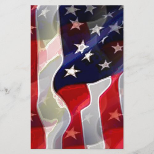 US American Flag Stationery