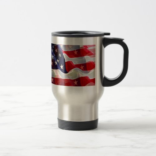 US American Flag Travel Mug