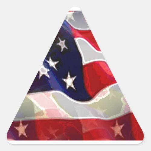 US American Flag Triangle Sticker