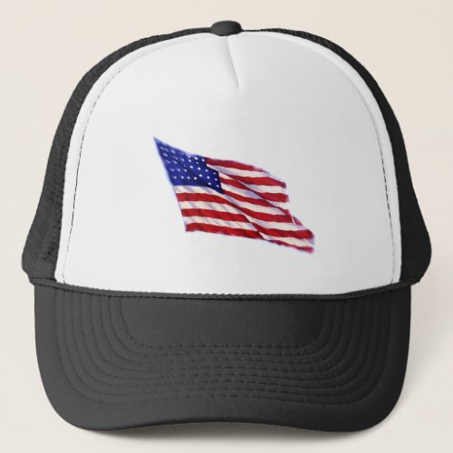 US _ American Flag Trucker Hat