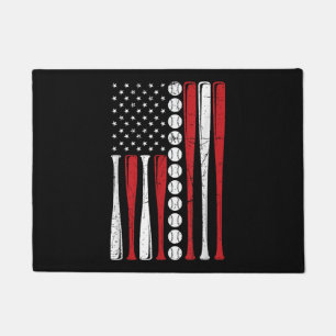 US American Flag Vintage Baseball Flag 4th Of July Doormat