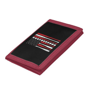 US American Flag Vintage Baseball Flag 4th Of July Tri-fold Wallet